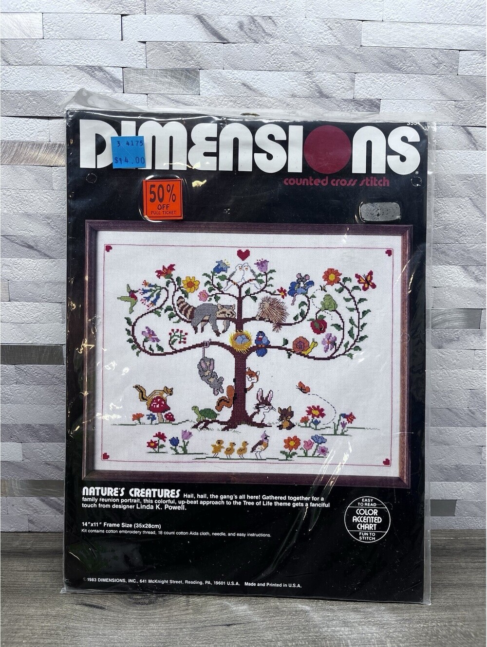 New Dimensions Natures Creatures Counted Cross Stitch 3554 Linda Powell VTG 1983